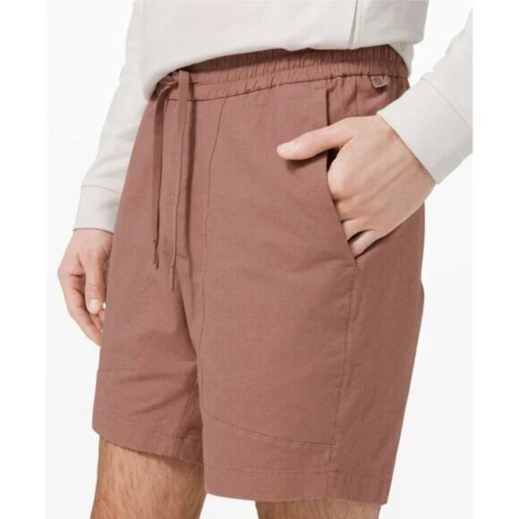 Lululemon Bowline Shorts Brown Athletic Casual Mens Size M - Picture 1 of 8
